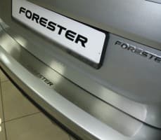 Хром накладка на бампер НатаНика PREMIUM для Subaru FORESTER III 2008-2012