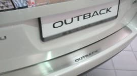 Хром накладка на бампер НатаНика PREMIUM для Subaru OUTBACK IV 2009-2014