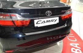 Хром накладка на бампер НатаНика PREMIUM для Toyota Camry XV50 2011-2014