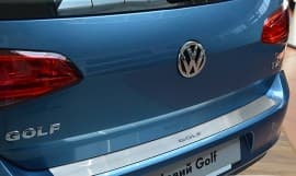 Хром накладка на бампер НатаНика PREMIUM для Volkswagen Golf 7 5D 2012-2020