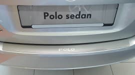 Хром накладка на бампер НатаНика PREMIUM для Volkswagen Polo 5 Sedan 4D 2010-2014