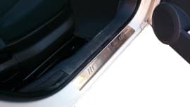 Хром накладки на пороги Omsa Line из нержавейки для Fiat Fiorino 2008+ Хром порог на Фиат Фиорино 2шт