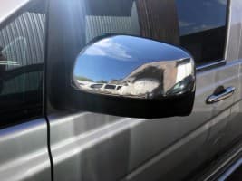 Хром накладки на зеркала Carmos из нержавейки для Mercedes Vito 2010-2014 Хром зеркал Мерседес Вито 2шт