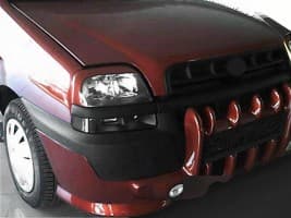 Накладка на бампер Клыки (под покраску) на Fiat Doblo I 2001-2005