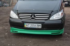 Накладка на бампер BRB V1 (под покраску) на Mercedes Vito W639 2003-2010