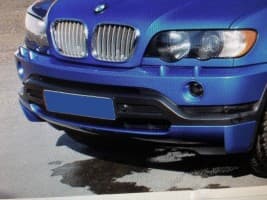 Накладка на передний бампер дорестайл (под покраску) на BMW X5 E53 1999-2006