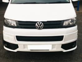 Накладка на передний бампер SportLine на Volkswagen T5 рестайлинг 2010-2015