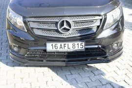 Накладка на передний бампер ЛИП (черная) на Mercedes Vito / V W447 2014+