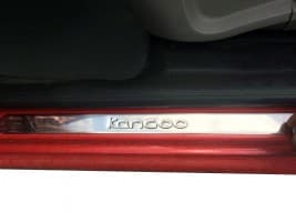 Хром накладки на пороги Omsa Line из нержавейки для Renault Kangoo 2008-2020 Хром порог на Рено Кенго 2шт