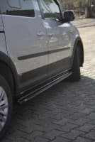 Накладки на боковые пороги EuroCap (черные) на Volkswagen Caddy 4 2015-2020 DD-T24