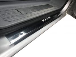 Хром накладки на пороги DDU Laser-style из нержавейки для Mercedes Vito W639 2004-2010 Хром порог Мерседес Вито W639 2шт DDU