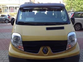 Козырек на лобовое стекло (черный глянец, 5мм) на Renault Trafic 2001-2014