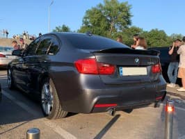 Спойлер LIP V1 (1234 Upgrade, черный) на BMW 3 серия F30/31/34 2011-2019