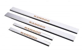 Хром накладки на пороги Carmos из нержавейки для Renault Kangoo 2008-2020 Хром порог на Рено Кенго 4шт