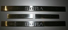 Хром накладки на пороги Omsa Line из нержавейки для Volkswagen Bora 1998-2004 Хром порог на Фольксваген Бора 4шт