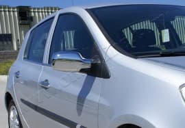 Хром накладки на зеркала Omsa Line из нержавейки для Renault Clio III 2005-2012 Хром зеркал Рено Клио 3 2шт Omsa