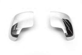 Хром накладки на зеркала верхушки Carmos из нержавейки для Peugeot Bipper 2008+ Хром зеркал Пежо Биппер 2шт Carmos