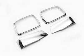 Хром накладки на ободок зеркала и верхушка Carmos из ABS-пластика для Kia Sportage 2004-2010 Хром зеркал Киа Спортейдж 4шт Carmos