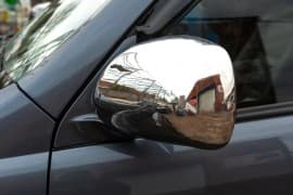 Хром накладки на зеркала Carmos из нержавейки для Toyota LC Prado 120 2002-2009 Хром зеркал Тойота ЛК Прадо 120 2шт