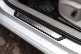 Хром накладки на пороги Omsa Line Flexill Sport из нержавейки для Volkswagen Golf 7 2012-2020 Хром порог Фольксваген Гольф 7 Omsa