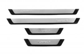 Хром накладки на пороги Omsa Line Flexill Sport из нержавейки для Infiniti Q50 2013+ Хром порог Инфинити Q50 4шт Omsa