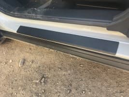Хром накладки на пороги DDU из ABS-пластика для Mazda CX-30 2019+ Хром порог на Мазда СХ-30 матовые 2шт DDU