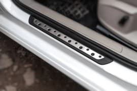 Хром накладки на пороги Omsa Line Flexill Dotline из нержавейки для Volkswagen Golf 7 2012-2020 Хром порог Фольксваген Гольф 7 4