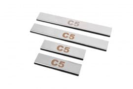Хром накладки на пороги Carmos V1 из нержавейки для Citroen C5 Wg 2008-2017 Хром порог на Ситроен С5 4шт Carmos