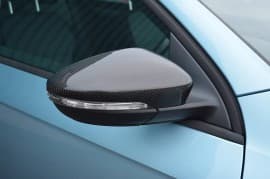 Накладки на зеркала (2 шт, натуральный карбон) на Volkswagen Beetle 2011+