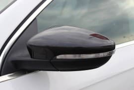 Накладки на зеркала (2 шт, натуральный карбон) на Volkswagen Passat CC 2008-2016