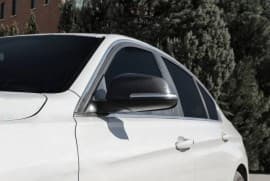 Накладки на зеркала (2 шт, натуральный карбон) на BMW 1 серия F20/21 2011-2019