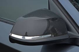 Накладки на зеркала (2 шт, натуральный карбон) на BMW X1 E84 2009-2012