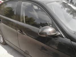 Накладки на зеркала (2 шт, натуральный карбон) на BMW 3 серия E90/91/92/93 2005-2008