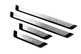 Хром накладки на пороги Omsa Line Flexill из нержавейки для Opel Mokka 2012-2020 Хром порог на Опель Мокка 4шт Omsa