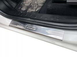 Хром накладки на пороги Carmos из нержавейки для Fiat 500L 2012+ Хром порог на Фиат 500Л 4шт Carmos