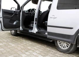 Накладки на пороги EuroCap из ABS-пластика для Volkswagen Caddy 2015-2020 Накладки на порог на Фольксваген Кадди 2шт
