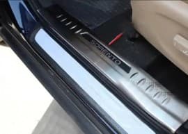 Хром накладки на внутренние пороги Libao из нержавейки для Kia Sorento XM 2013-2014 Хром порог на Киа Соренто 4шт Libao