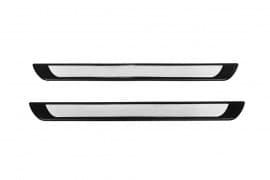 Хром накладки на пороги Omsa Line Flexill S-Design из нержавейки для Volkswagen Golf 7 2012-2020 Хром порог на Фольксваген Гольф Omsa