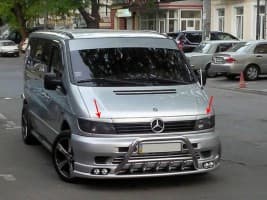 Op-car Реснички на фары Прямые для Mercedes Vito W638 1996-2003