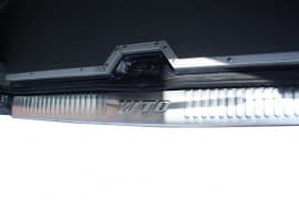 Хром накладка на задний бампер Omsa Line из нержавейки для Mercedes Vito W638 1996-2003 Хром порог на Мерседес Вито W638 глянец
