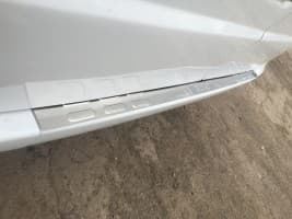 Хром накладка на задний бампер Carmos из нержавейки для Mercedes Vito W639 2010-2015 Хром порог на Мерседес Вито W639 без загиба