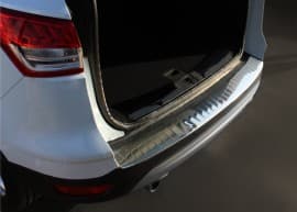 Хром накладка на задний бампер Omsa Line из нержавейки для Ford Escape 2013-2019 Хром порог на Форд Эскейп