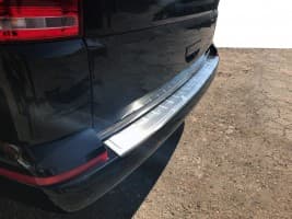 Хром накладка на задний бампер Omsa Line из нержавейки для Volkswagen T6 2015+ Хром порог на Фольксваген Т6 1дверь мат 