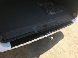 DDU Накладка на задний бампер с загибом DDU из ABS-пластика для Mercedes Vito W639 2010-2015 Хром порог на Мерседес Вито W639 глянец