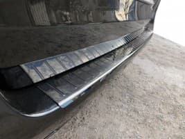 Хром накладка на задний бампер Omsa Line из нержавейки для Mercedes Vito W447 2014+ Хром порог на Мерседес Вито W447 черный хром