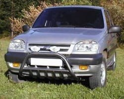 UA Кенгурятник низкий крашенный молотковый для Chevrolet Niva 2002+