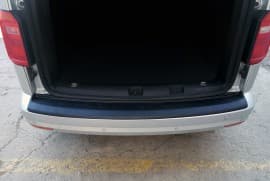 Накладка на задний бампер EuroCap из ABS-пластика для Volkswagen Caddy 2015-2019 Накладка на бампер на Фольксваген Кадди