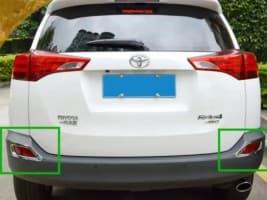 Хром накладки на задние габариты Libao из ABS-пластика для Toyota Rav 4 2013-2016 Хром накладки на Тойота Рав 4 2шт Libao