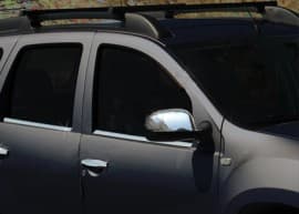 Carmos Хром накладки на зеркала Carmos из нержавейки V1 для Renault Duster 2008-2017 Хром зеркал Рено Дастер 2шт