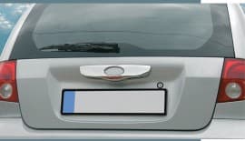 Хром накладка над номером Omsa Line из нержавейки для Hyundai Getz 2002-2006 Планка над номером на Хюндай Гетц Omsa